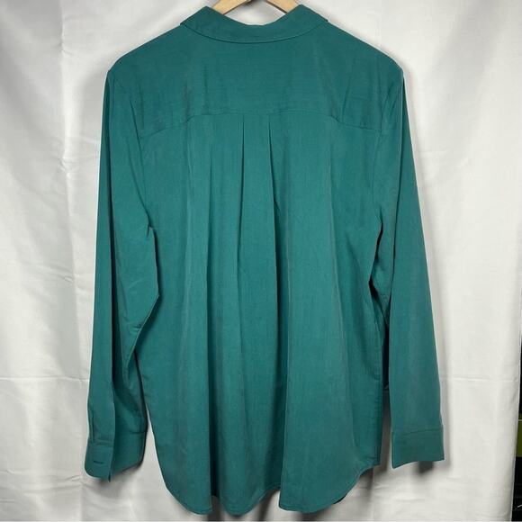 Chicos Teal Silk Soft Lace Up Tunic Womens Size 3 XL NEW - Picture 5 of 7
